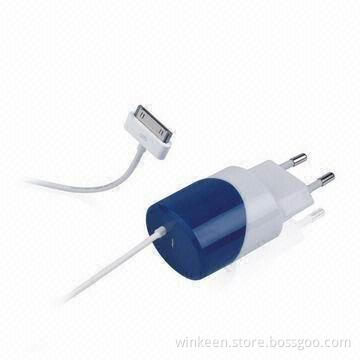 5V, 2,100mAh Charger with 30-pin Connector Cable for Apple's iPads